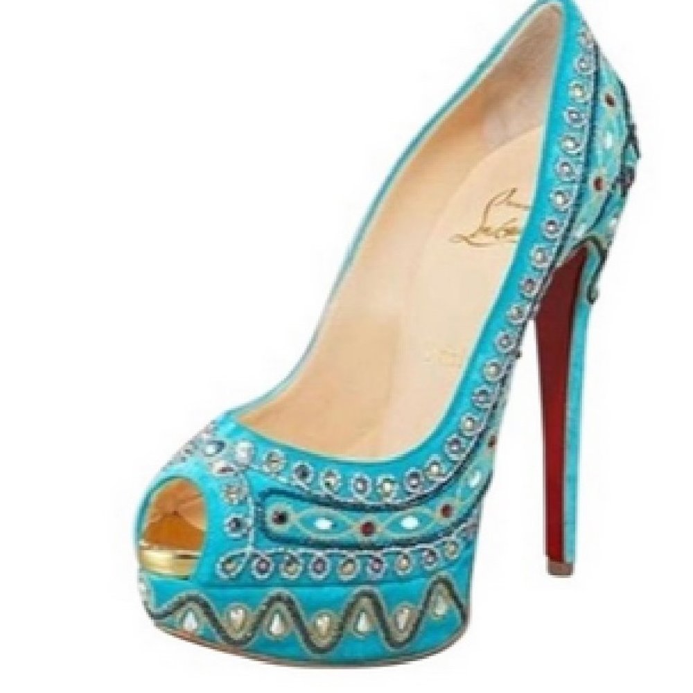New Louboutin Bollywood Embellished Heel 37.5